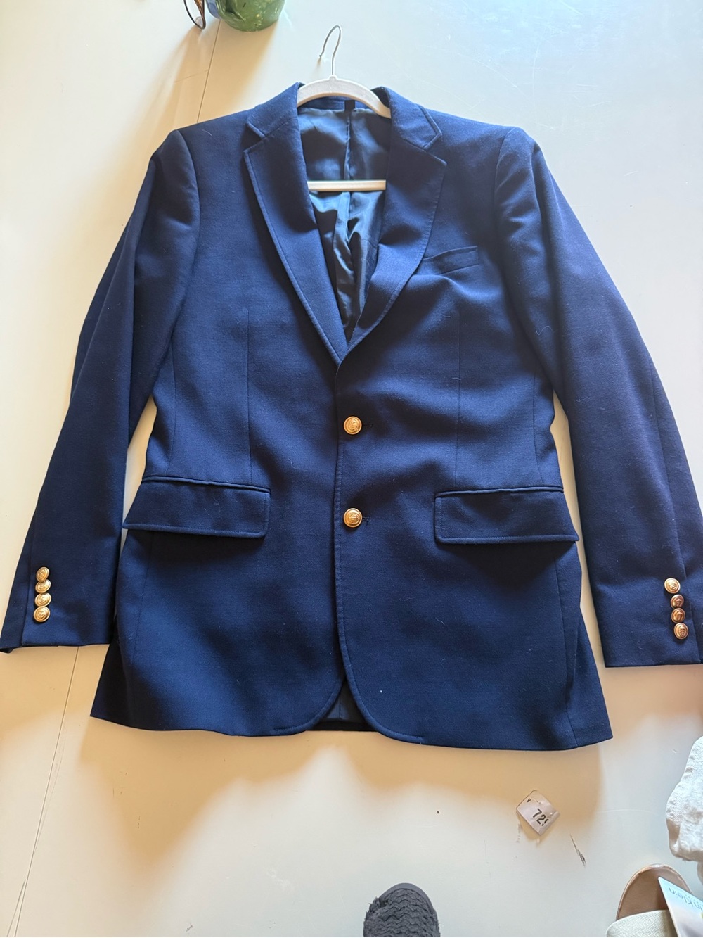 J. Crew Navy Blazer with Gold Buttons